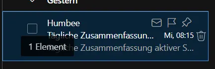 Drag and Drop in humbee verwenden, wie geht das in Outlook?