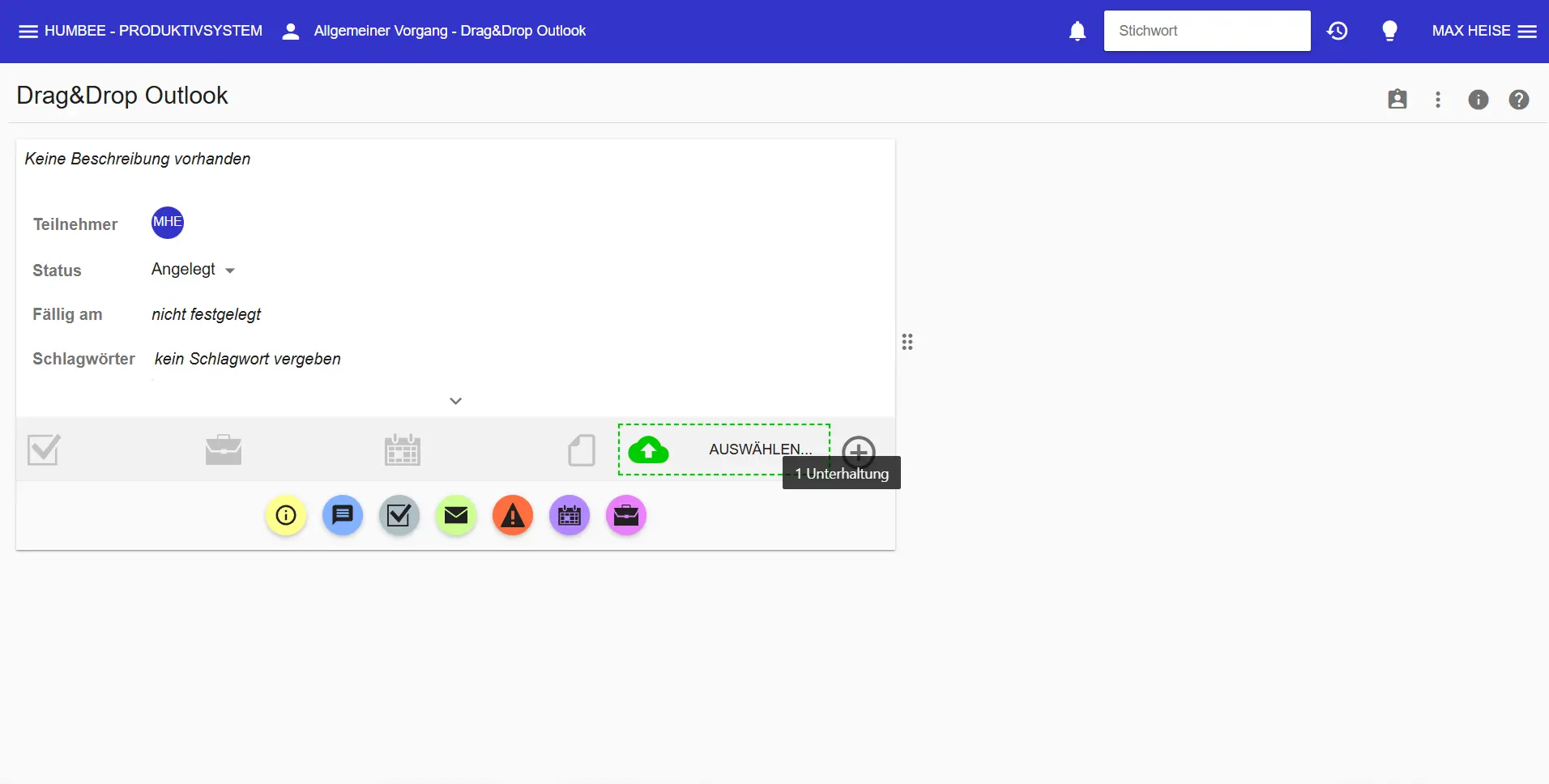 E-Mail in humbee ablegen