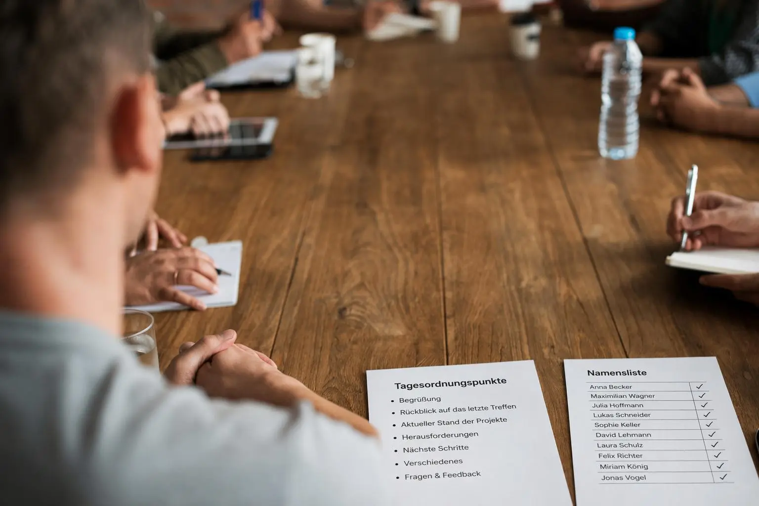 Digitale Sitzungsniederschrift und Anwesenheitsliste für Betriebsratsarbeit