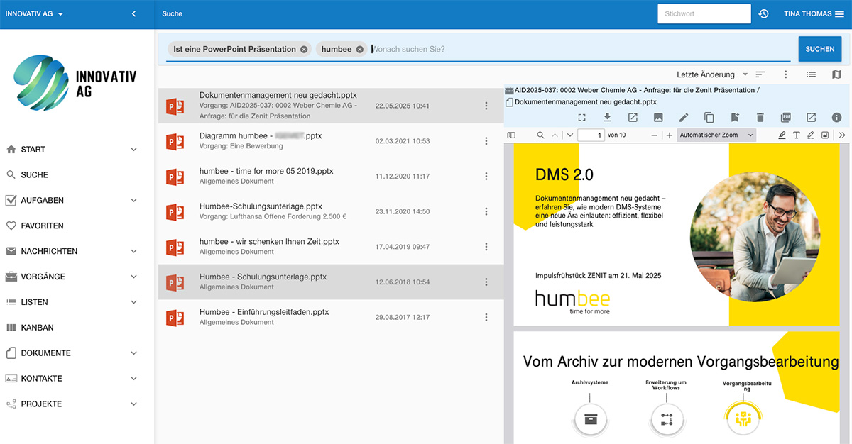 Finden statt Suchen mit humbee