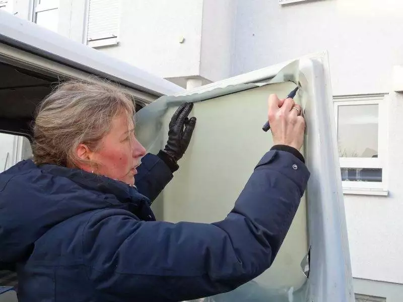 Einbau in einem Bus von Blickdicht
